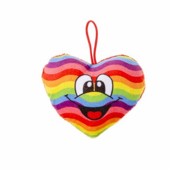 MJÚKT REGNBOGAHJARTA MEÐ SMILEY ANDLITI (24 stk)