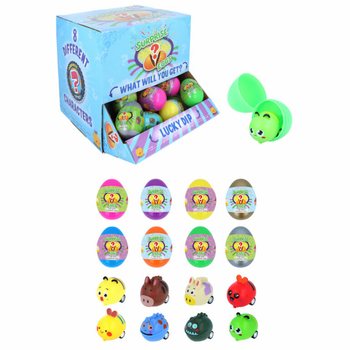 Pull Back Sveitadýr í Óvæntu Eggi - Sýningarkassi (48 stk.)