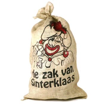 St&oacute;r strigapoki (jute) fyrir j&oacute;lasveininn