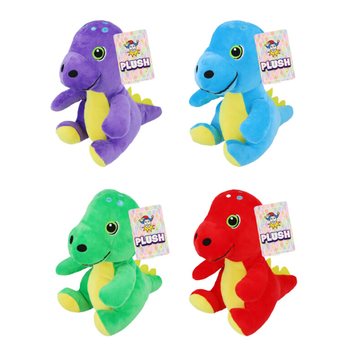 Tuskudýr risaeðla - 19 cm há - blandaðir litir (12 stk.)