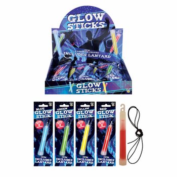 Glow Stick Breaklight - 15 cm me&eth; sn&uacute;ru - Litablanda &iacute; s&yacute;ningarkassa (12 stk.)