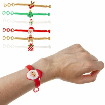 J&oacute;la s&iacute;likon armb&ouml;nd fyrir b&ouml;rn (12 stk)