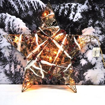 STÓR LÝSANDI JÓLASTJARNA SKRAUT 45 CM (2 stk.)
