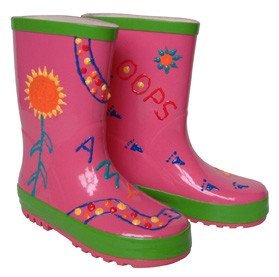 Lita&eth;u &thorn;&iacute;na eigin st&iacute;gv&eacute;l Funky Wellies - Bleik / St&aelig;r&eth;: 28