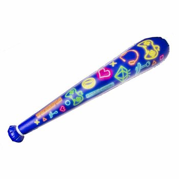 Stór uppblásanlegur leikjakylfa - 85cm löng - Blandaðir litir (12 stk.)