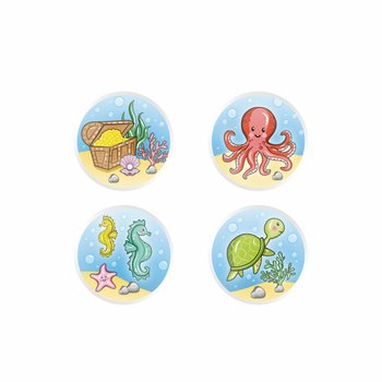 MIX SEA LIFE / SJÁVARDÝR - SKOPPARABOLLAR Ø3.3 cm (100 stk.)