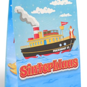 Sinterklaas / Heilagur Nikul&aacute;s Papp&iacute;rsgjafapokar - 16x8x22 cm (12 stykki)