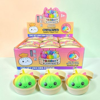 RAGE - Squishy Bun Dumplings ST&Oacute;RT - EINHYRNINGA&Uacute;TG&Aacute;FA (8,5 x 8,5 x 7,5 cm) (12 stk.)