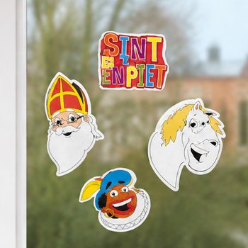 SINTERKLAAS SINT & PIET - 4 HLUTA TV&Iacute;HLI&ETH;A SINTERKLAAS SKREYTINGASPJ&Ouml;LD (6 stk.)