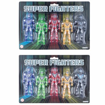 SUPER FIGHTERS - 5 Bardagaf&iacute;g&uacute;rur &aacute; Spjaldi (6 stk.)