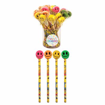 Gla&eth;legir Smiley bl&yacute;antar me&eth; strokle&eth;ri (24 stykki)