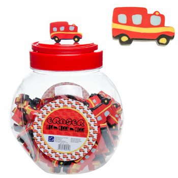 Slökkvibíla strokleður í krús (100 stk.)