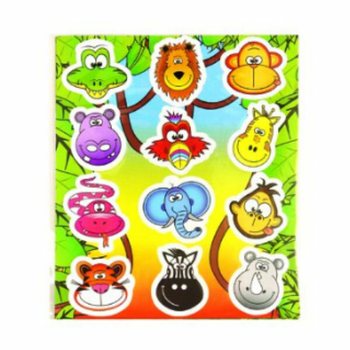 FUN STICKERS &ndash; GER&ETH;: JUNGLED&Yacute;R (120 stk.)