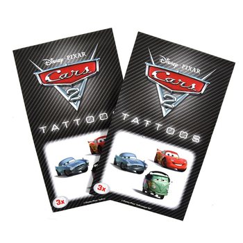 3-hluta Disney Cars 2 Húðflúrssett fyrir Börn (50 stk.)