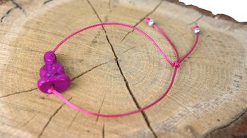 Ibiza Buddha armband lilla-blátt/aubergine (1 stk)