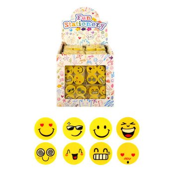 STRUKKALÍKAN: 4-HLUTA SMILEY STRUKKASETT Í SÝNINGARKASSA (120 stk.)