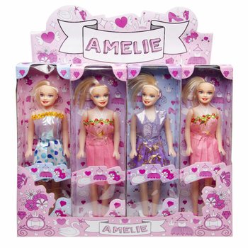 Amelie dúkkur í sýningarkassa (12 stk.)