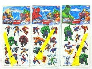 MARVEL HEROES NUDDSTIKKERS / LÍMIÐAR (24 stk.)