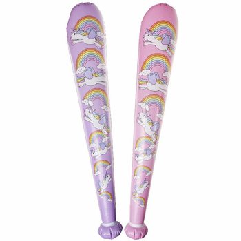 Stór Uppblásanleg Einhyrningskylfa - 85cm - Blandaðir Litir (12 stk.)