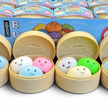 RAGE - Squishy MINI&rsquo;S EDITION Bun Dumplings L&Iacute;TILL (5.3 x 5.3 x 4.1 cm) Viral 2026 Fidget leikfang (24 stk.)