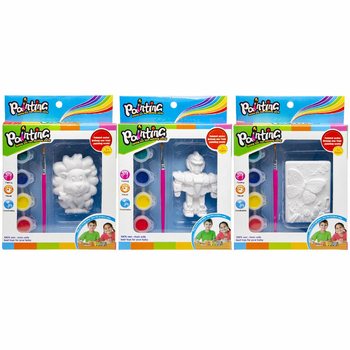 3D f&iacute;g&uacute;rur til a&eth; m&aacute;la - Lj&oacute;n / V&eacute;lmenni / Fi&eth;rildi (6 stk.)