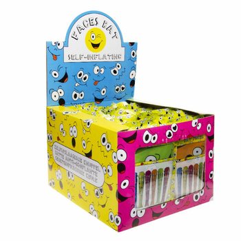 Sj&aacute;lfuppbl&aacute;sanlegur Smiley-kylfa &iacute; s&yacute;ningarkassa (48 stykki)