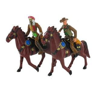 COWBOYAR OG INDÍÁNAR Á HESTI (8 stk.)