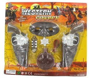 WESTERN COWBOY LEIKFANGASETT (6 stk.)