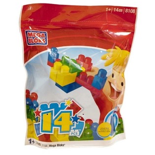 Mega Bloks 8108 - Poki me&eth; st&oacute;rum kubbum (14 hlutir)