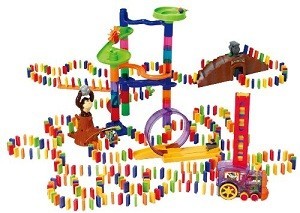 PLAYGO - Deluxe Domino Leikfangasett me&eth; Lest - 500 Partar