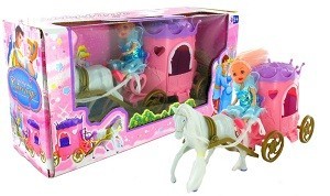 Prinsessuvagn me&eth; Hesti - Leikfangasett B2B