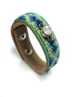Lúxus armband í Ibiza-stíl, mintugrænt (1 stk)