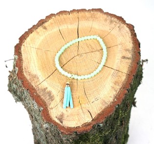 Ibiza armband Bl&aacute;tt/Gr&aelig;nt (1 stk)