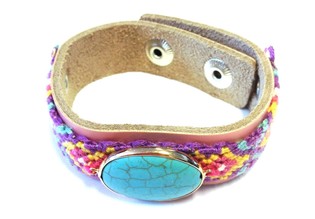 L&uacute;xus Bleikt Armband &iacute; Ibiza-st&iacute;l (1 stk)