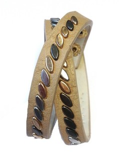 Ibiza-armband Gr&aacute;sbr&uacute;nt (1 stk.)