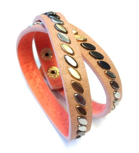 Ibiza-st&iacute;ls armband bleikt (1 stk.)