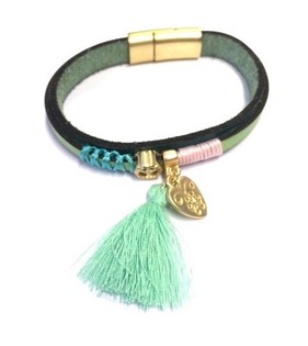 L&uacute;xus armband gr&aelig;nt hjarta (1 stk.)