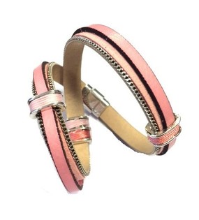 L&uacute;xus Ibiza-st&iacute;ls armband bleikt (1 stk.)
