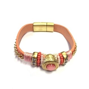Lúxus Ibiza Stíl Armband Bleikt / Gull (1 stk)