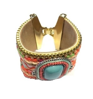 L&uacute;xus Ibiza armband - Bleikt (1 stk)