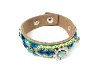 L&uacute;xus Ibiza Look Armband Mintubl&aacute;tt Bl&oacute;m (1 stk)