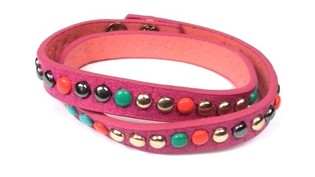Fuchsia Armband me&eth; Naglum (Ibiza-st&iacute;ll)