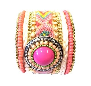 L&uacute;xus Breitt Armband Laxableikt/Bleikt (1 stk)