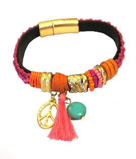 Litskr&uacute;&eth;ugt Ibiza armband (1 stk.)