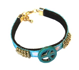 Ibiza Look Armband Blátt (1 stk)