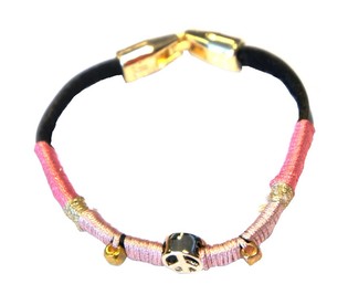 Armband &iacute; Ibiza-st&iacute;l me&eth; Fri&eth;art&aacute;kni Bleikt (1 stk.)