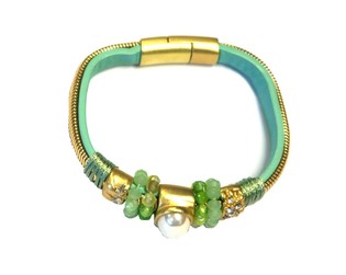 Ibiza-look Armband Mint (1 stk)