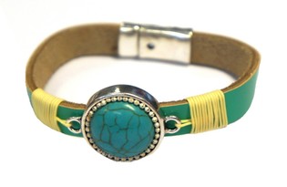 Ibiza armband með túrkísstein (1 stk.)