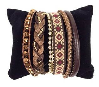 Ibiza Look Armband Brúnt (1 stk)