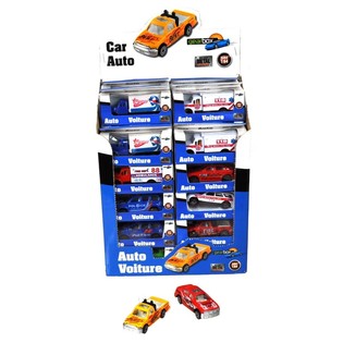 Die-Cast málmbílar í sýningarkassa (36 stk.)